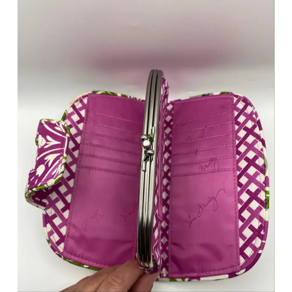 Vera Bradley Kiss 'n Snap Wallet Julep Tulip NWT Retired Floral Kisslock Clutch